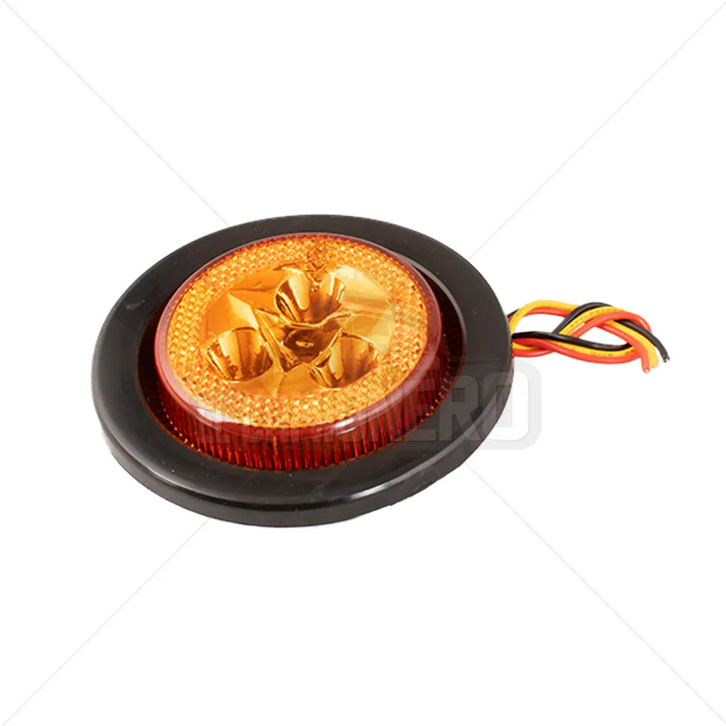 Lampara led ámbar de 2.1/2" encauchada multivoltaje Multipartes 008L153-1/MV