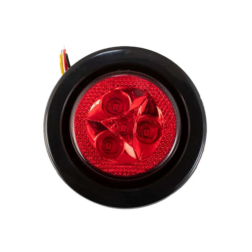 Lampara led roja de 2.1/2?encauchada Multipartes 008L153-14/MV - ELCAMIONERO.MX