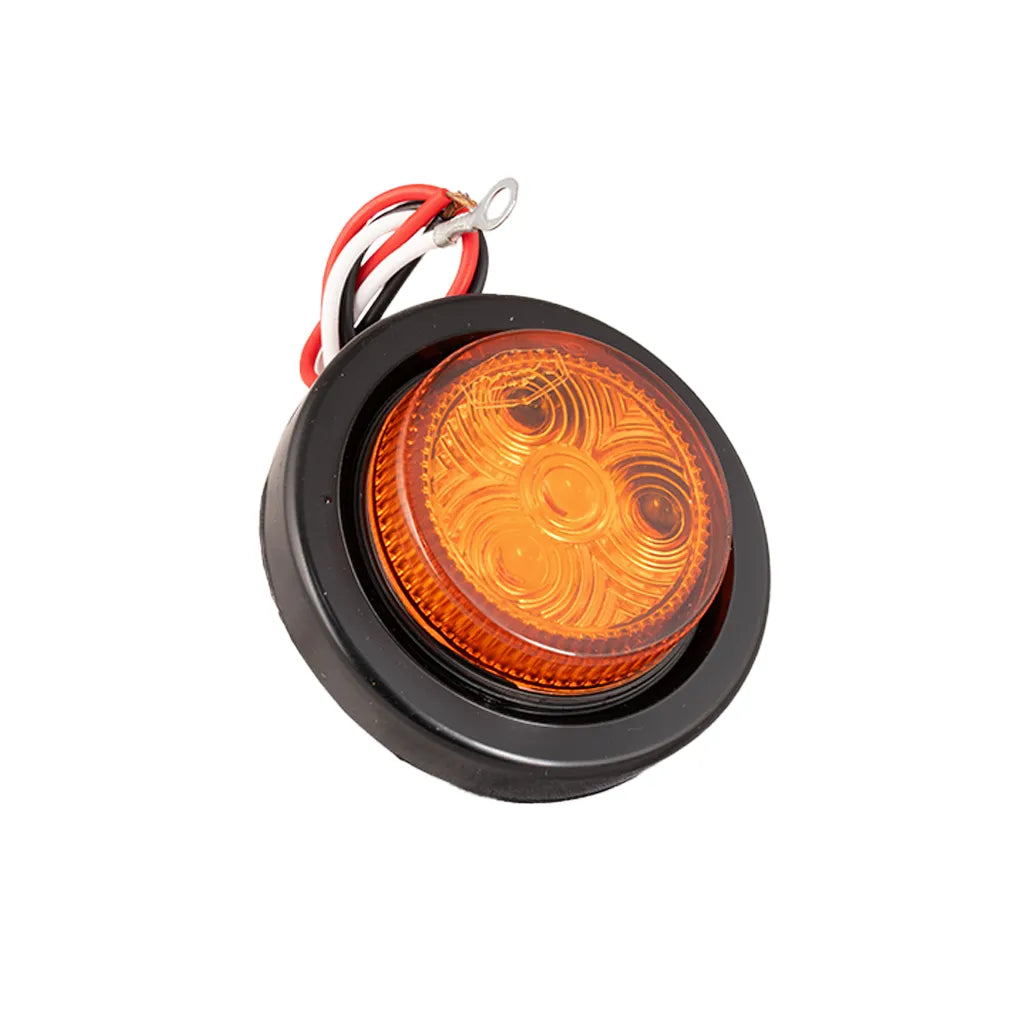 Lampara led ámbar 2 «con conector encauchada de incrustar Multipartes 008L171-1/MV - ELCAMIONERO.MX