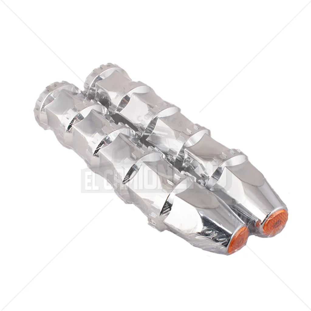 Tapa perno con reflectivo ámbar con hilo rosca (jx10) para 33mm Multipartes 017-022-1 - ELCAMIONERO.MX