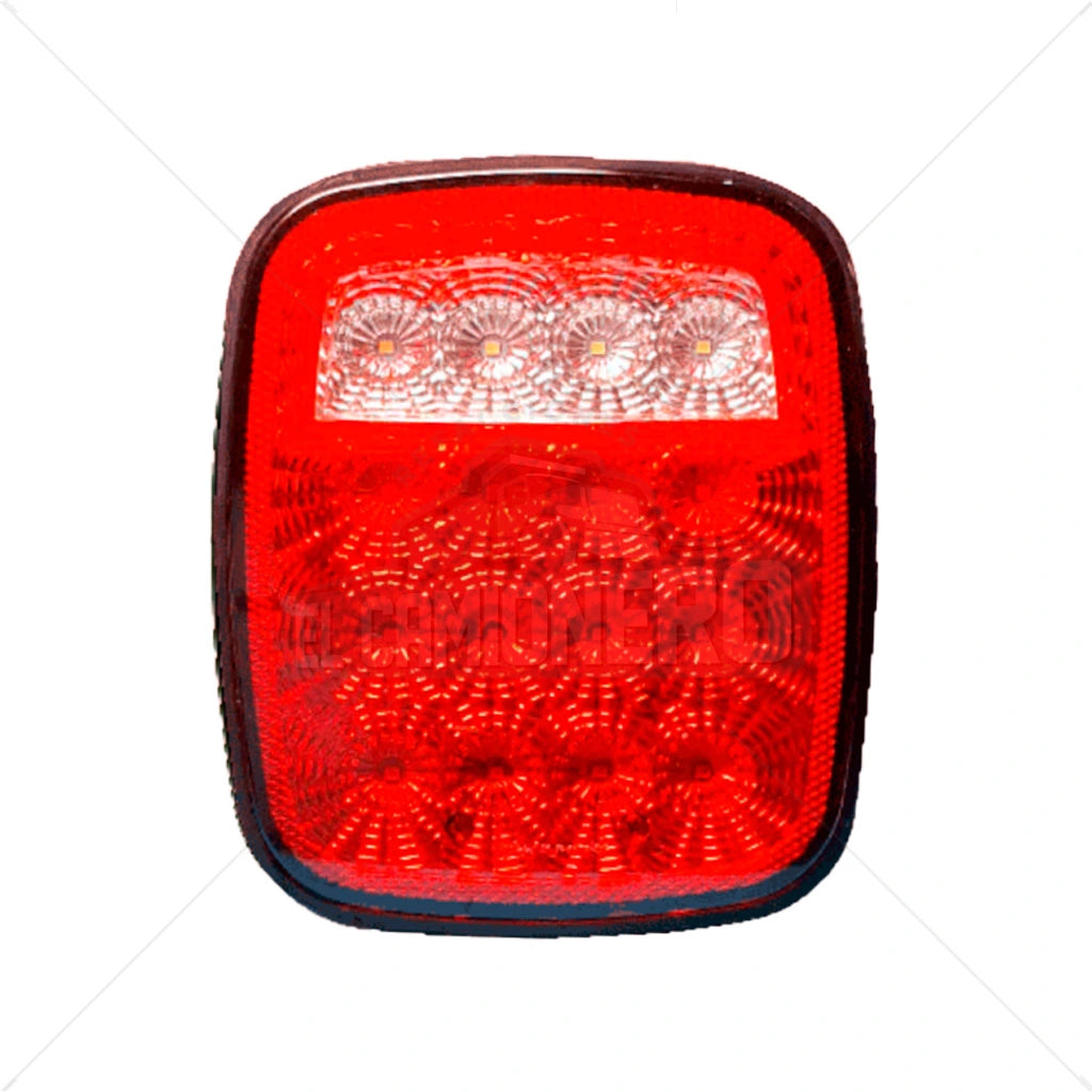 Lampara stop led rojo con luz de reversa cristal multivoltaje Multipartes 004L079/MV