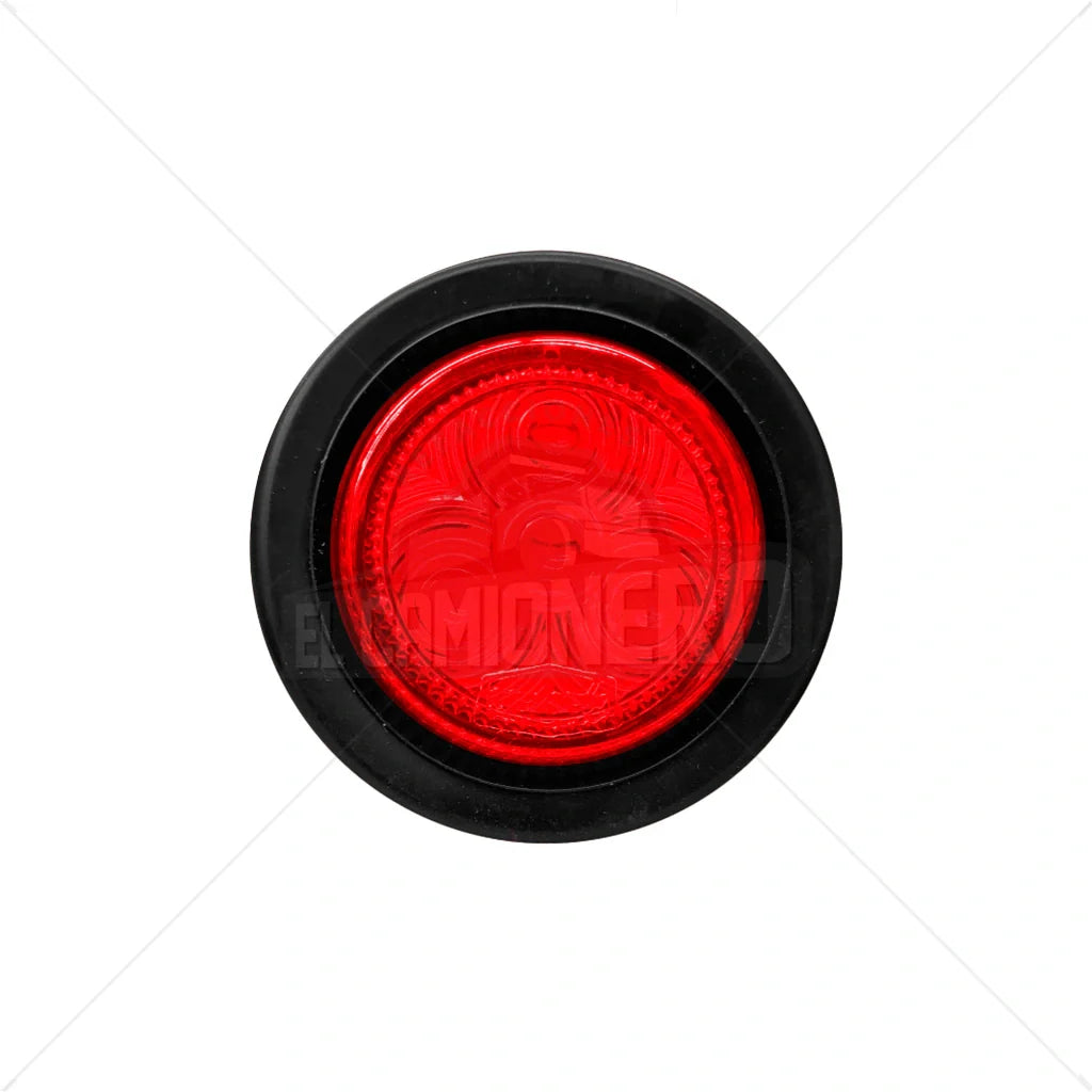Lampara led roja 2 » con conector con aro en acero inoxidable de incrustar Multipartes 008L171-14/MV