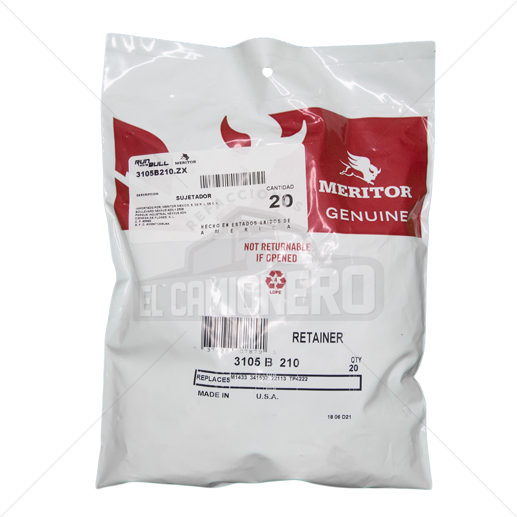 Retenedor de rodillos Meritor 3105B210