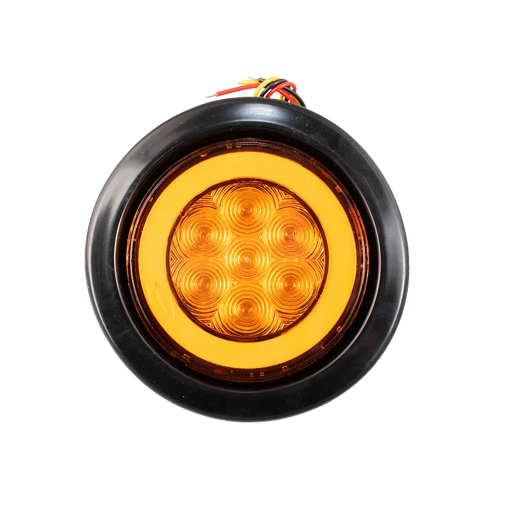 Lampara led de 4" ámbar halo encauchada Multipartes  004LH187-1 - ELCAMIONERO.MX