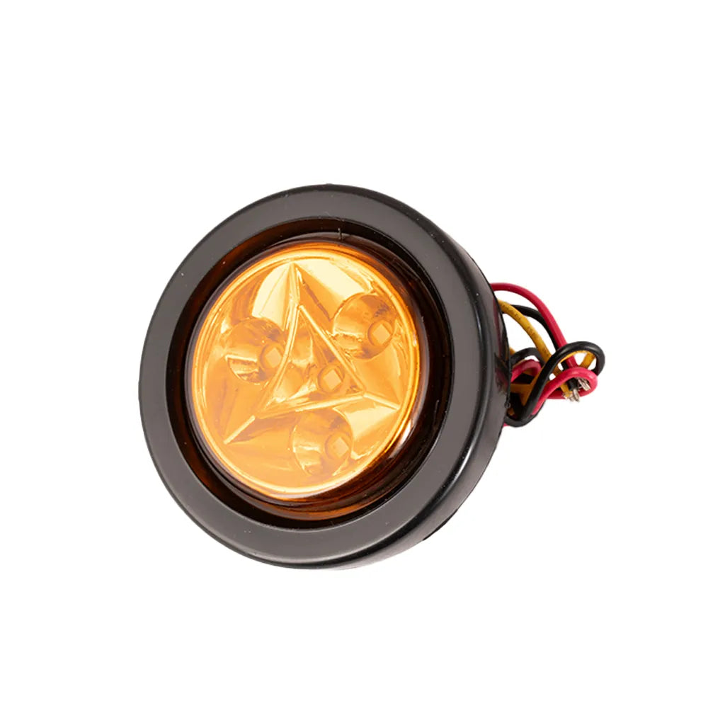 Lampara led ámbar de 2" encauchada de incrustar  Multipartes  008L143-1/MV - ELCAMIONERO.MX
