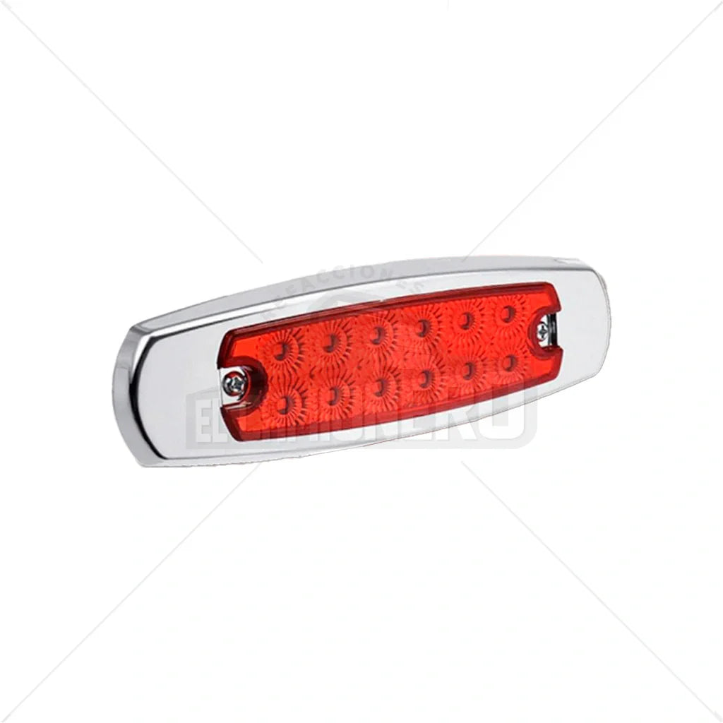 Lampara led roja demarcadora con aro en acero inoxidable Multipartes  004LC306-14/MV